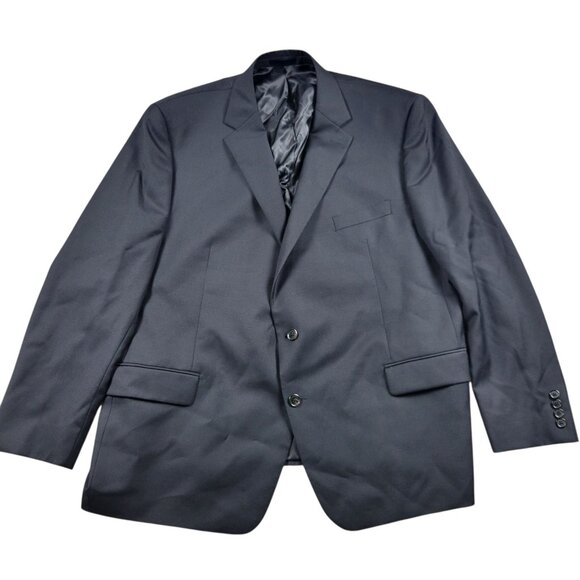 Ralph Lauren Blazer Jacket Mens 50R Black Lined Wool Poly Blend - Picture 1 of 6